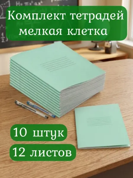 Тетради школьные мелкая клетка 12л 10 шт А5 Госзнак