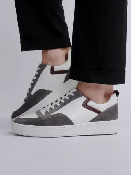 Кеды кожаные на белой подошве Bottic Brand