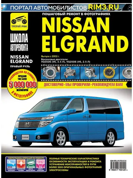 ТРЕТИЙ РИМ Книга по ремонту и эксплуатации автомобиля Nissan Elgrand