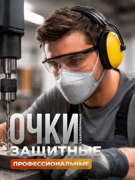 Очки защитные универсальные, прозрачные