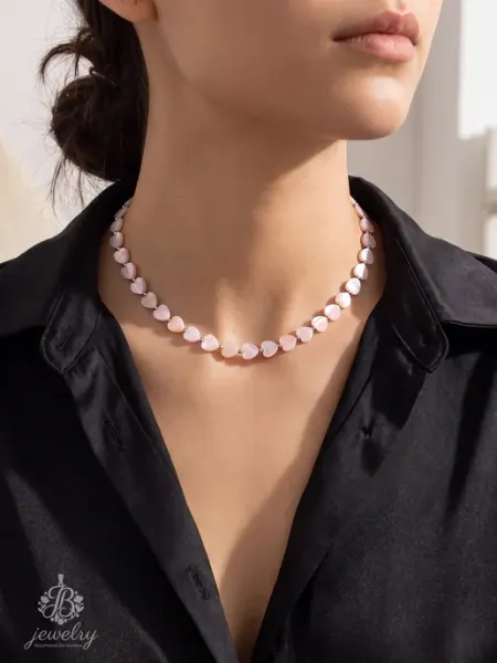 Бусы из перламутра чокер сердечки на шею jewelry бижутерия для женщин