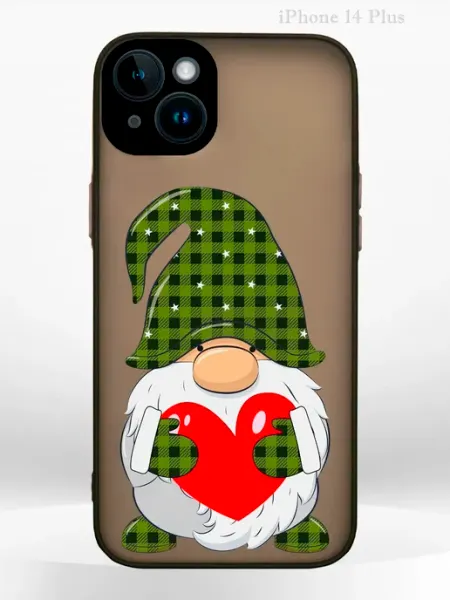 Чехол на iPHONE 14 PLUS с принтом новогодний dwarf PRINTberries