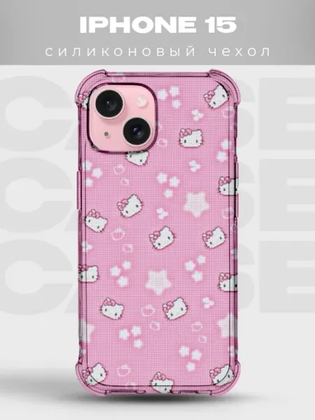 Чехол на iPhone 15 с принтом Hello Kitty PRINTberries