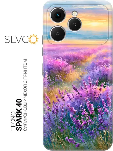 Чехол на Tecno Spark 40 с цветами SLVGO