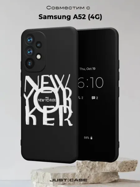 Чехол на Samsung A52 4G с принтом Надпись NEW YORKER принт-бутик