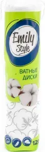 Emily Style / Эмили Стайл Ватные диски косметические из хлопка, с эффектом прошитого края, без ворсинок, 120шт. / гигиена и уход