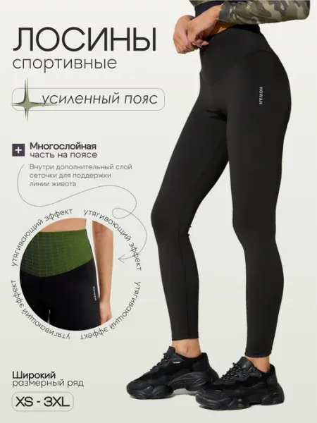 Лосины спортивные Basic PRO для фитнеса ROWAN BERRY