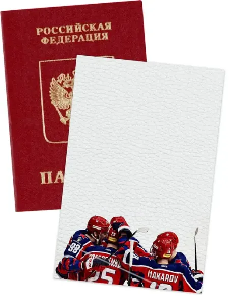 Чехол на паспорт хоккей NOOTO