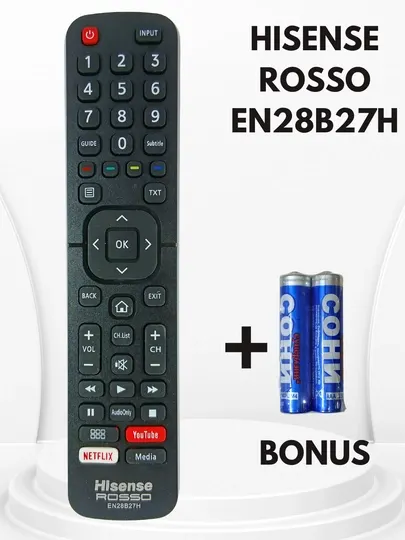 Пульт Hisense Rosso EN2B27H для Smart TV с кнопками Netflix и YouTube