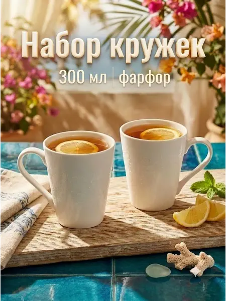 Сима-Ленд & Magistro Кружки для чая и кофе 2 шт "English tea" 490 мл подарочные