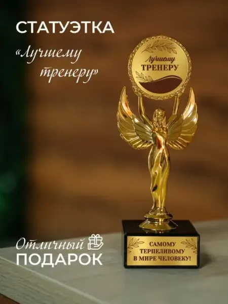 Статуэтка подарочная лучшему тренеру оригинальный сувенир Нина