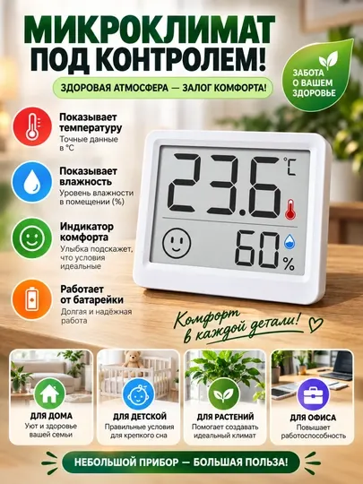Датчик температуры влажности Xiaomi ATuMan Duka TH mini - Датчики