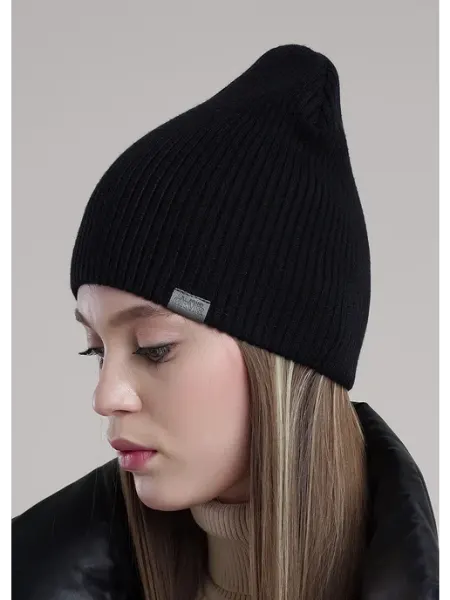 Шапка бини вязаная в рубчик CLEVER WEAR