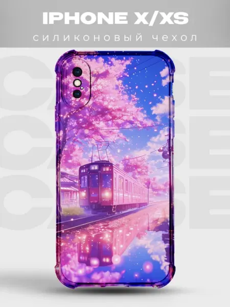 Чехол на iPhone X XS нежная сакура PRINTberries