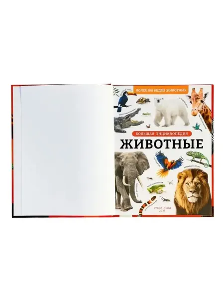 Объемная энциклопедия о животных в твердом переплёте
