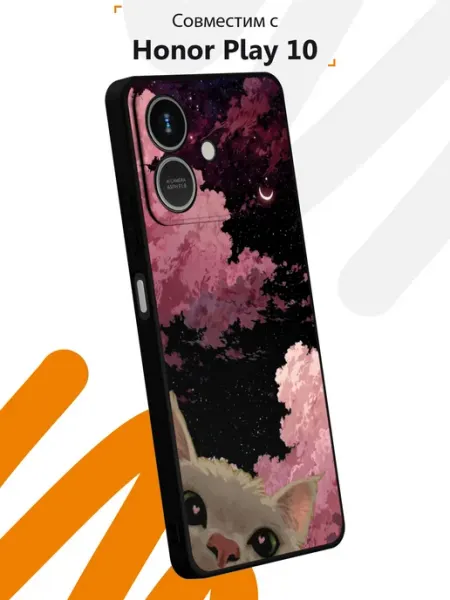Чехол на Honor Play 10 с принтом Котик Мобилиус