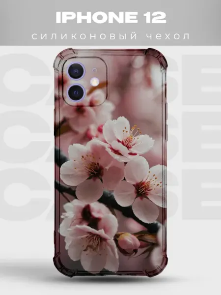 Чехол на iPhone 12 ночная сакура PRINTberries