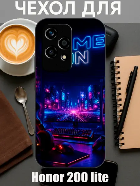 Чехол на Honor 200 Lite с машинками для мальчиков CaseONEshop