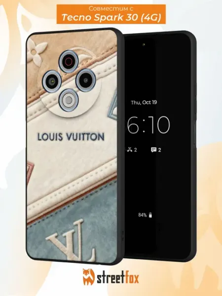 Чехол на Tecno Spark 30 4G с принтом Louis Vuitton Street Fox