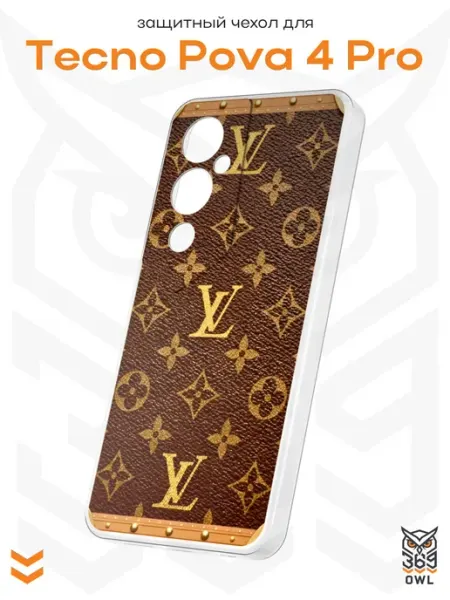 Чехол на Tecno Pova 4 Pro с принтом в стиле Louis Vuitton OWL369
