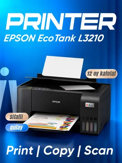 Цветной принтер Epson L3200, L3210, L3250, для дома и офиса
