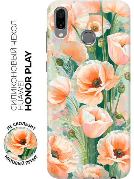 Чехол на Honor Play с цветами Huawei