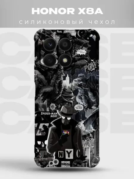 Чехол на Honor X8A Человек-паук Нуар spider noir марвел PRINTberries