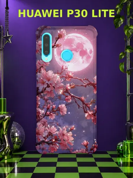 Чехол на Huawei P30 Lite аллея сакуры PRINTberries