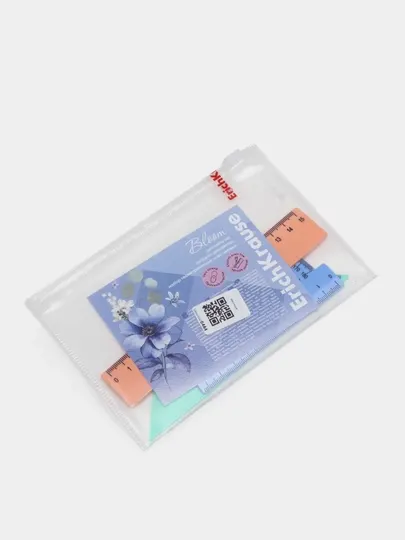 Набор геометрический пластиковый ErichKrause Pastel, (линейка, угольник, транспортир)