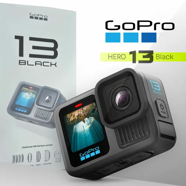 Экшн-камера GoPro Hero 13 Black, 5.3K, стабилизация HyperSmooth, водонепроницаемая