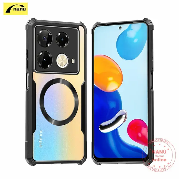 Противоударный чехол MyPads для Infinix Note 40 5G с MagSafe, прозрачный