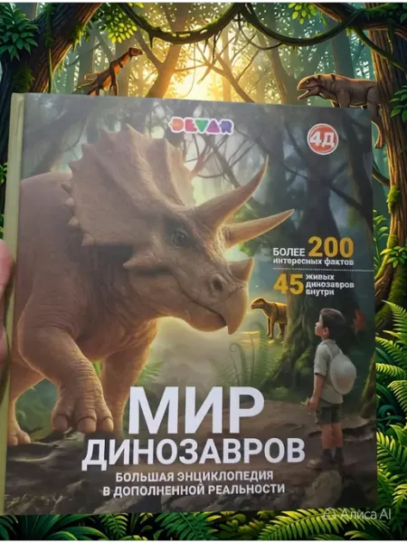 Devar. 4D Книга "Мир динозавров" Большая энциклопедия