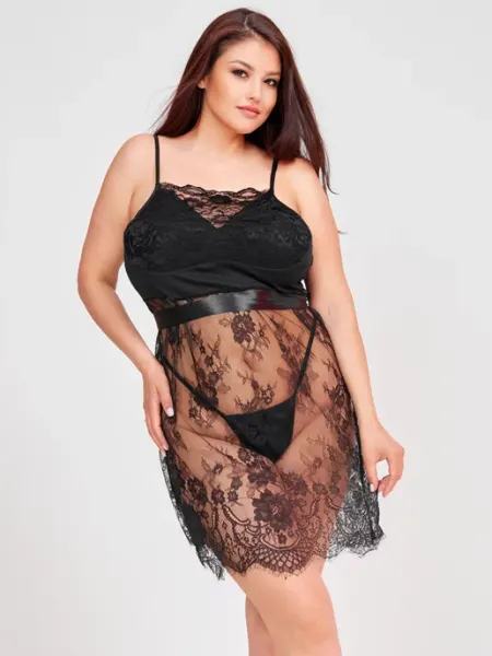 Escort Комбинация под платье кружевная больших размеров