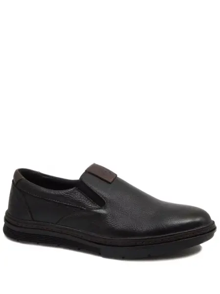 Туфли классические кожаные черные без шнурков Gardi shoes