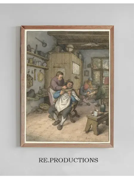 Постер A Barbershop - Adriaen van Ostade re.productions