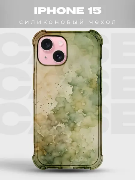 Чехол на iPhone 15 Тай-дай силиконовый PRINTberries