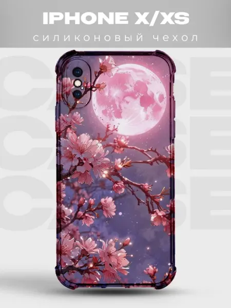 Чехол на iPhone X XS аллея сакуры PRINTberries