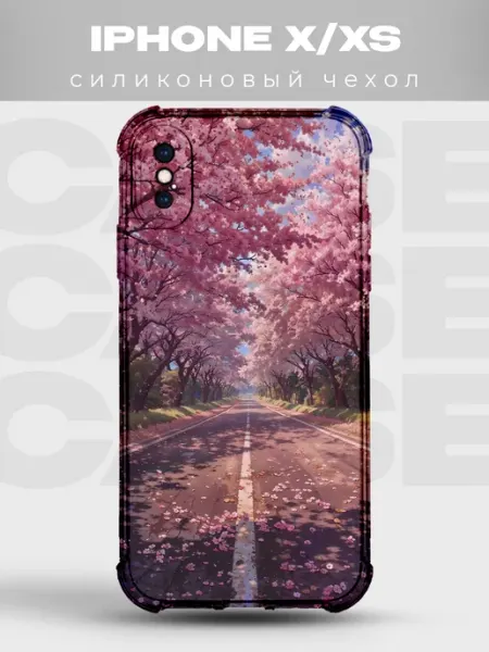 Чехол на iPhone X XS японский сад сакура PRINTberries