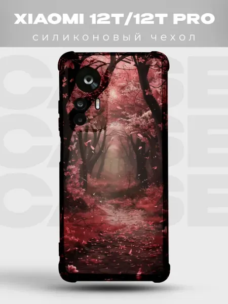 Чехол на Xiaomi 12T розовые цветы сакуры PRINTberries