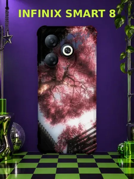 Чехол на Infinix Smart 8 пастельная сакура PRINTberries