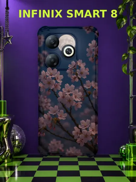 Чехол на Infinix Smart 8 сакура в цвету PRINTberries
