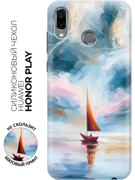 Чехол на Honor Play необычный принт Huawei