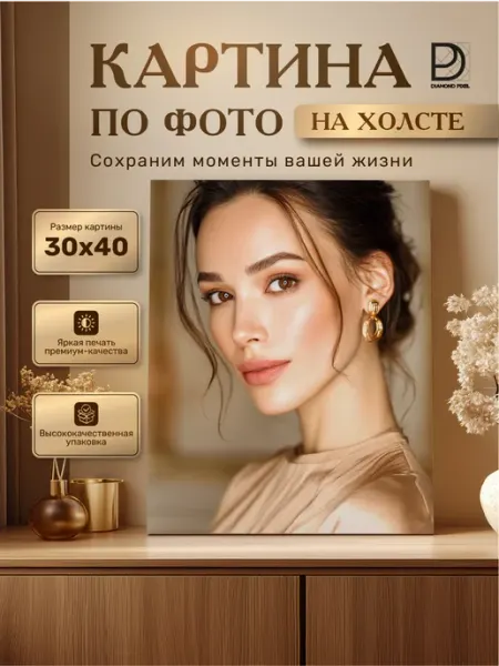 Картина по фото на заказ 30х40 Diamond pixel
