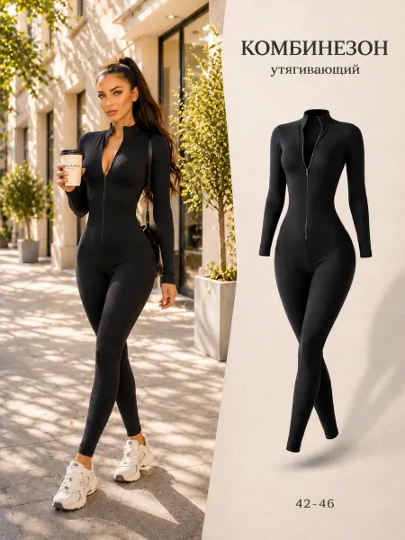 EVOBODY ЭВОБОДИ Комбинезон спортивный женский утягивающий