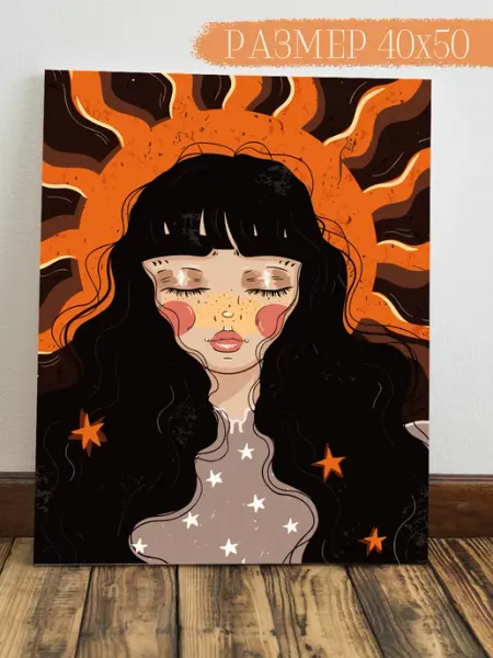Картина на стену Girl 50x40 Интерьерная картина Аниме