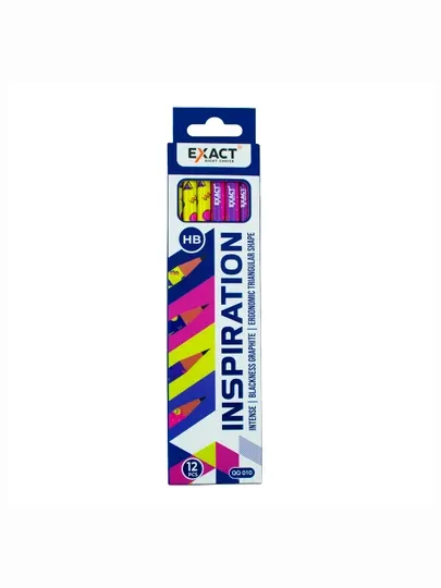 Карандаши чернографитные HB 12 шт Exact QQ010