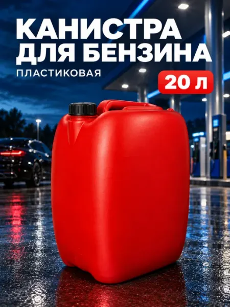 Канистра для бензина 20 л пластиковая топливная
