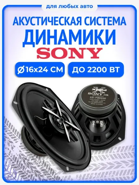 Динамики автомобильные Sony 16x24см