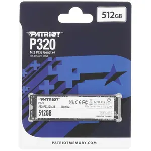Patriot Memory 512 ГБ Внутренний SSD-диск P320, M.2, PCI-E 3.0 32 ГБ/с (P320P512GM28)
