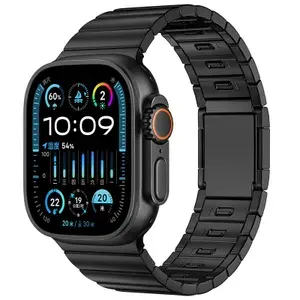 Магнитный ремешок из нержавеющей стали, подходящий для Apple Watch 42 44 45 46 49 мм, может использоваться для Apple 123456789 и 10 серий, может быть быстро снят